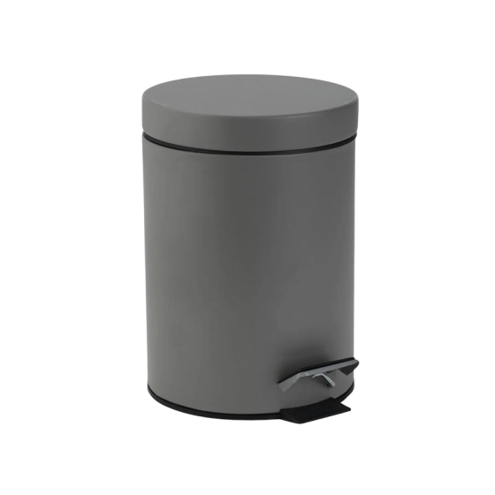 Waste bin with pedal Actuel, 3 l, gray