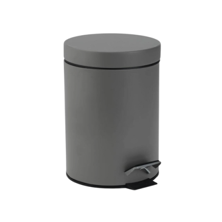 Waste bin with pedal Actuel, 3 l, gray